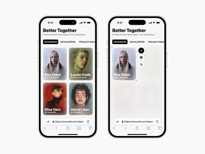 Team Section Screens app figma ui uidesign ux uxdesign