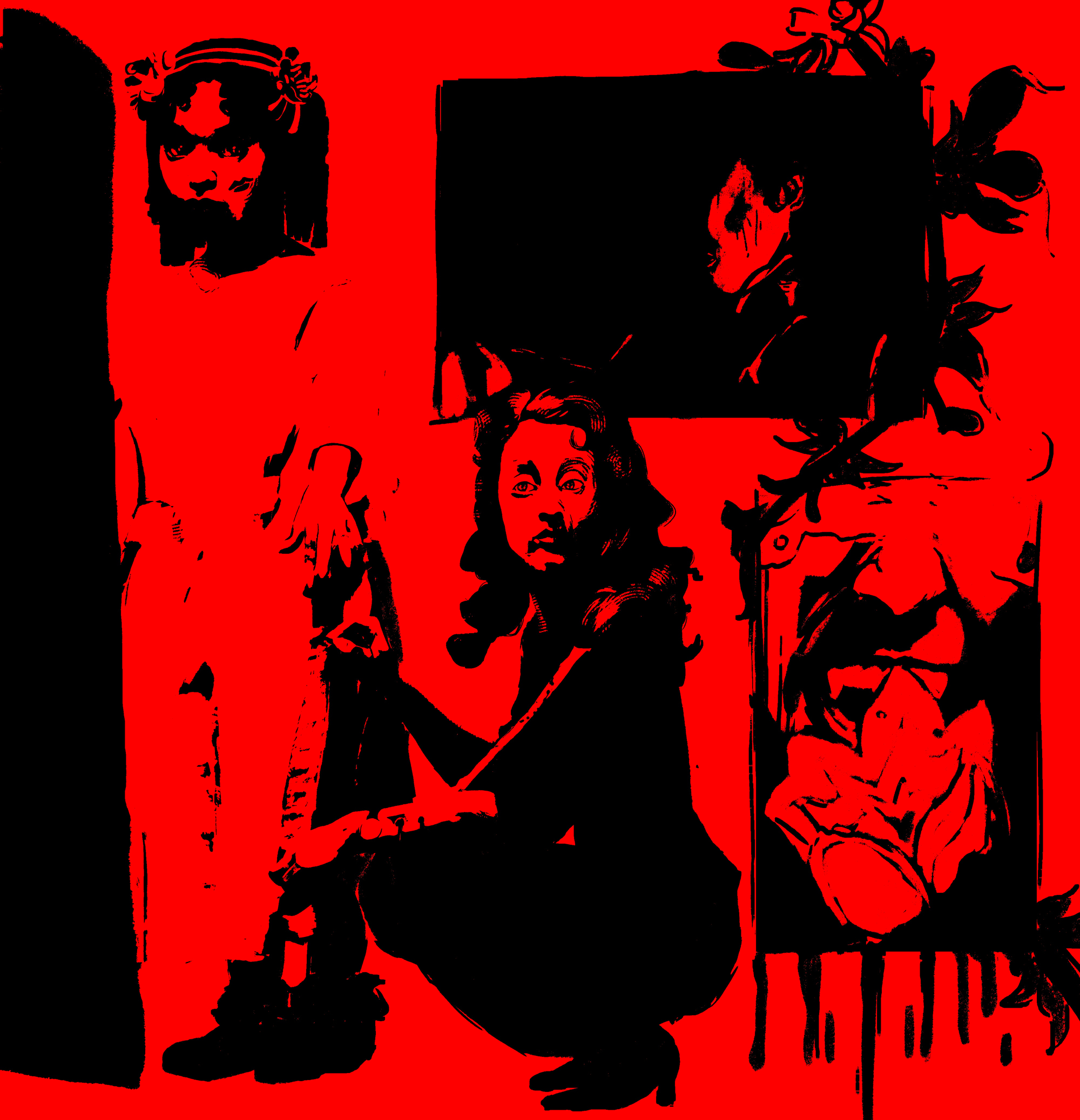 Claudeliene inked graphic design illustration