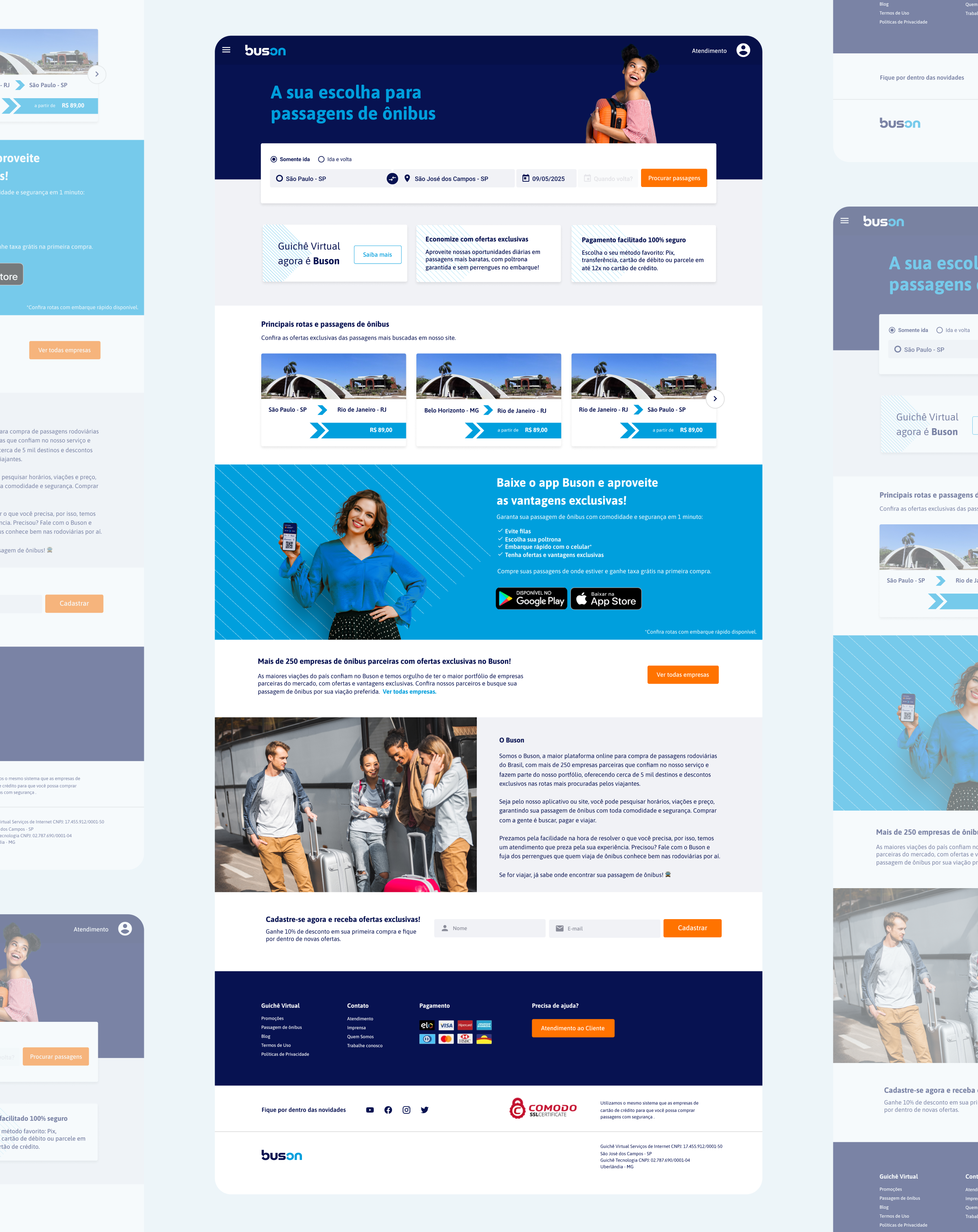 Redesign Buson desktop home rebranding travel ui user ux