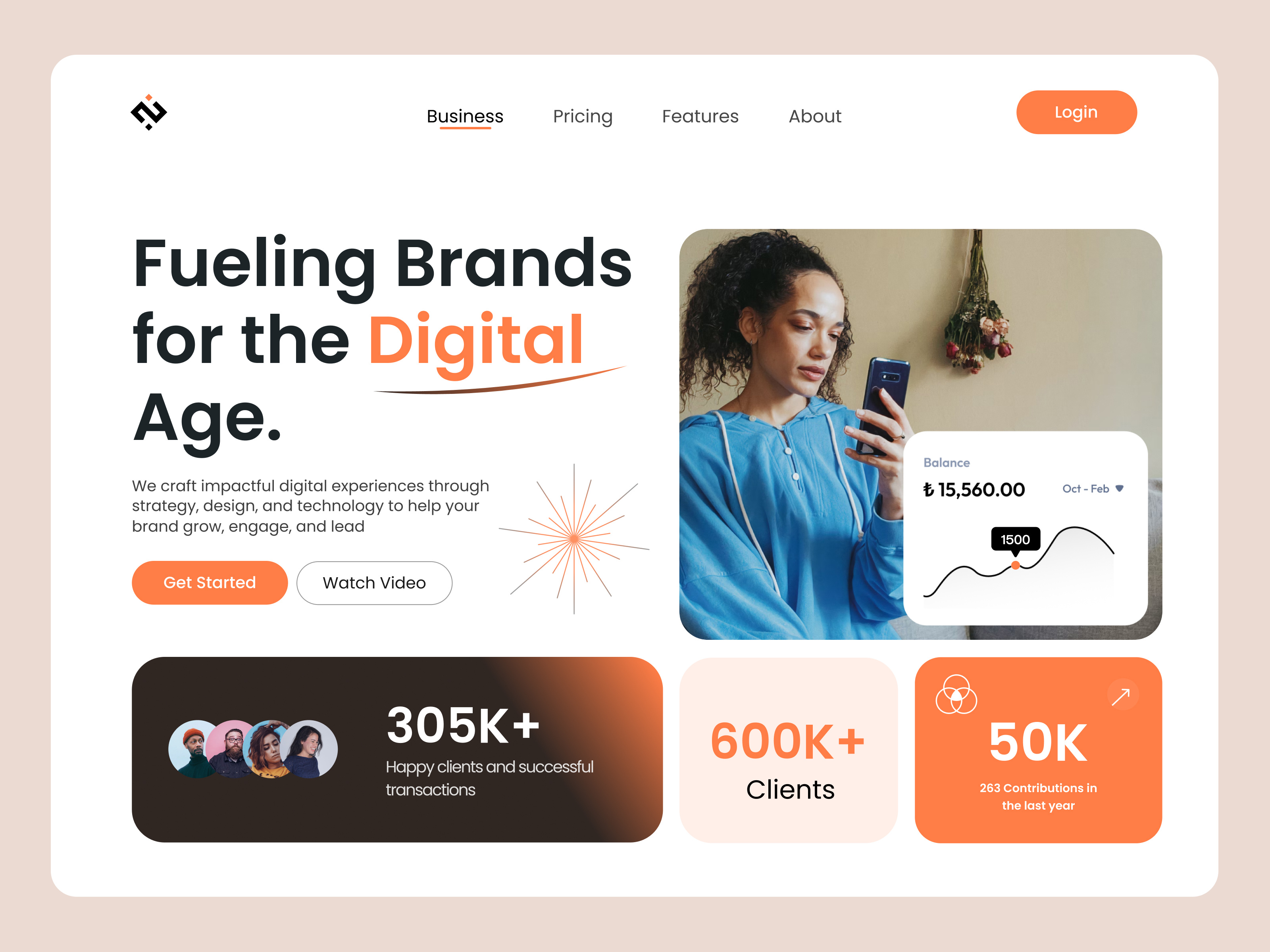 SAAS Website Design amazing branding clean design digital finance graphic design interface landing landing page minimal muhammad ali saas saas landing page saas website ui ux web web page website