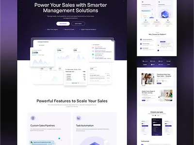 Sales Management Website b2b business figma landing page management sales sales management sales management website software solutions ui uiux web design website