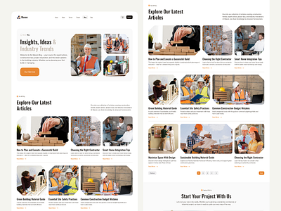 🚧 Construction Website Design - All Pages | Responsive interface product service startup ui ux web