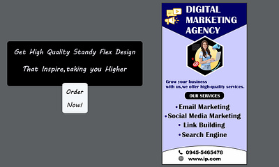 Standee Flex Design For Digital Marketing advertising design business promotion design digital agency design digital marketing design eye catching design flex design graphic design professional design standee design