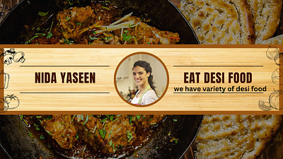 YouTube Banner Design For Food banner design for youtube chef channel banner cooking channel banner creative banner design food branding food graphic design food youtube banner kitchen aesthetic youtube banner design youtube channel art