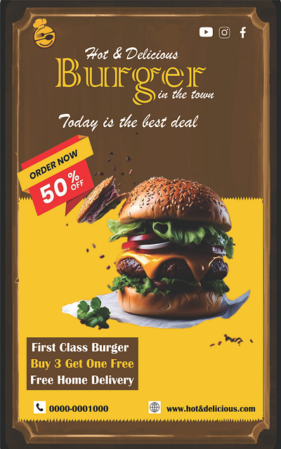 Poster Design For Fast Food creative poster digital poster fast food poster food branding food poster graphic design menu poster poster design restaurant poster