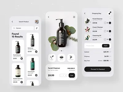 Beauty Product Mobile App 3d ai animation appdesign brading branding dashboard designsystem figma graphic design landingpage logo logo illustration minimal motiondesign ui uidesign uxdesign webdesign