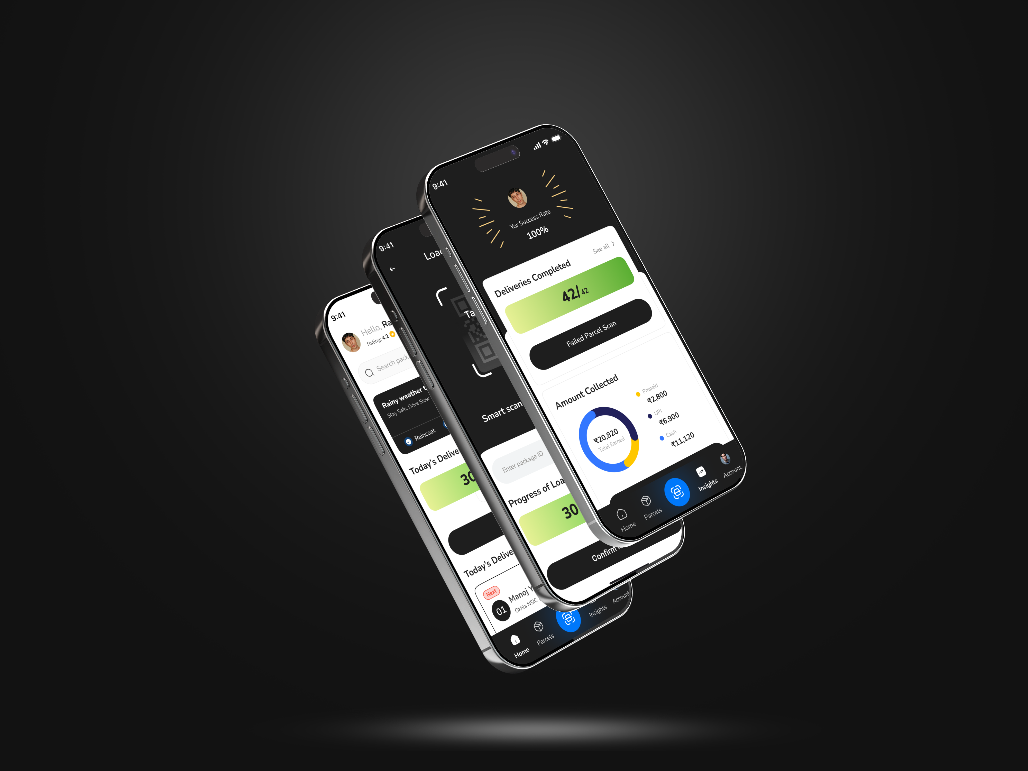 AI First Delivery partner mobile app | Concept ai delivery e commerce figma graphic design ui ux
