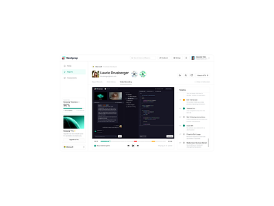 Assessment review screen. assessment dashboard light mode recruiting review screen ui ux