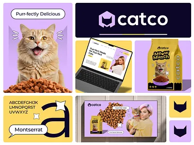 Cat Co Logo | Branding | Brand Identity Design banner design brand guidelines brand identity brand identity design branding branding kit cat food color design graphic design icons instagram post design logo packaging design social media visual identity website front design