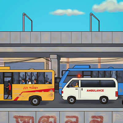 EVERY DAY DHAKA 2d animation animation dhaka illustration loop animation