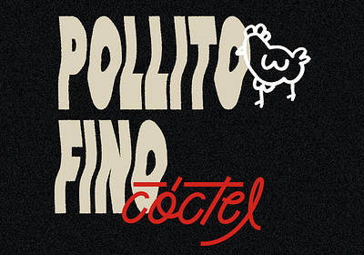 Pollito Fino chicken coctel japanese lettering pollo restaurant