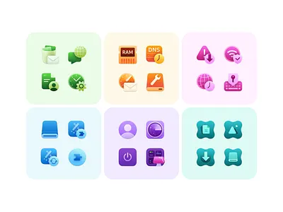 Icon sets app blue design figma green icon set icons pink productivity protection purple speed ui