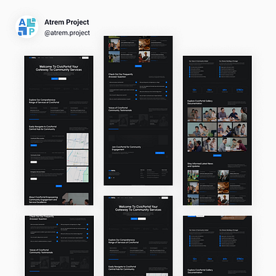 CivifPortal Landing Page Village Office atrem project figma mobile app ui ui design uiux user interface ux ux design web design