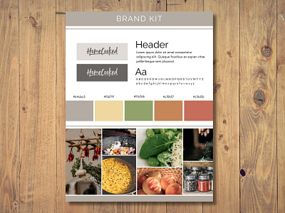 HomeCooked Brand Kit Design branding