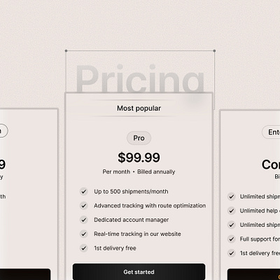 Pricing plan clean design pricing pricing cards product design web design