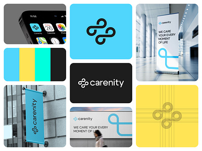 carenity - Logo Design Concept brand identity branding care concept connect creative cross design designer portfolio doctor health hospital infinity logo logo designer medical medication minimal modern pharmacy