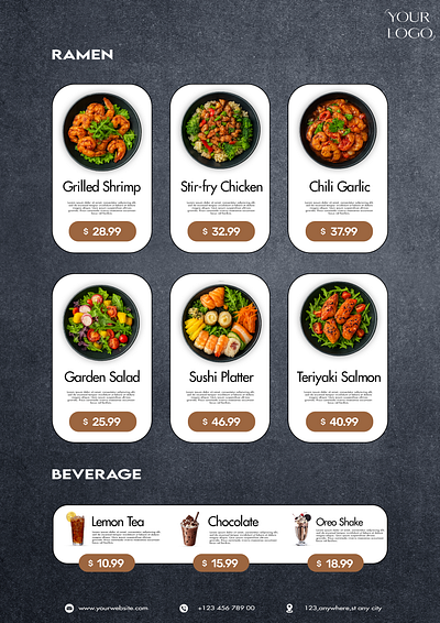 Modern Restaurant Menu Design – Sleek, Minimal & Tempting UI behanceproject branding cafebranding creativeportfolio dailydesign designinspiration dribbbleshots flyer design foodbranding foodmenuposter foodui freelancedesigner graphicdesignportfolio menudesign minimaldesign poster design posterdesign restaurantmenudesign sushimenu uiuxdesign