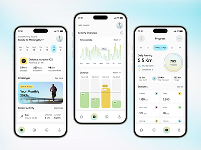 Fitness Tracker - Mobile App activity tracker app exercise app fitness fitness app fitness track fitness tracker health mobile mobile app mobile design running app tracker tracking app ui ui ux design ux weight loss workout app yoga app