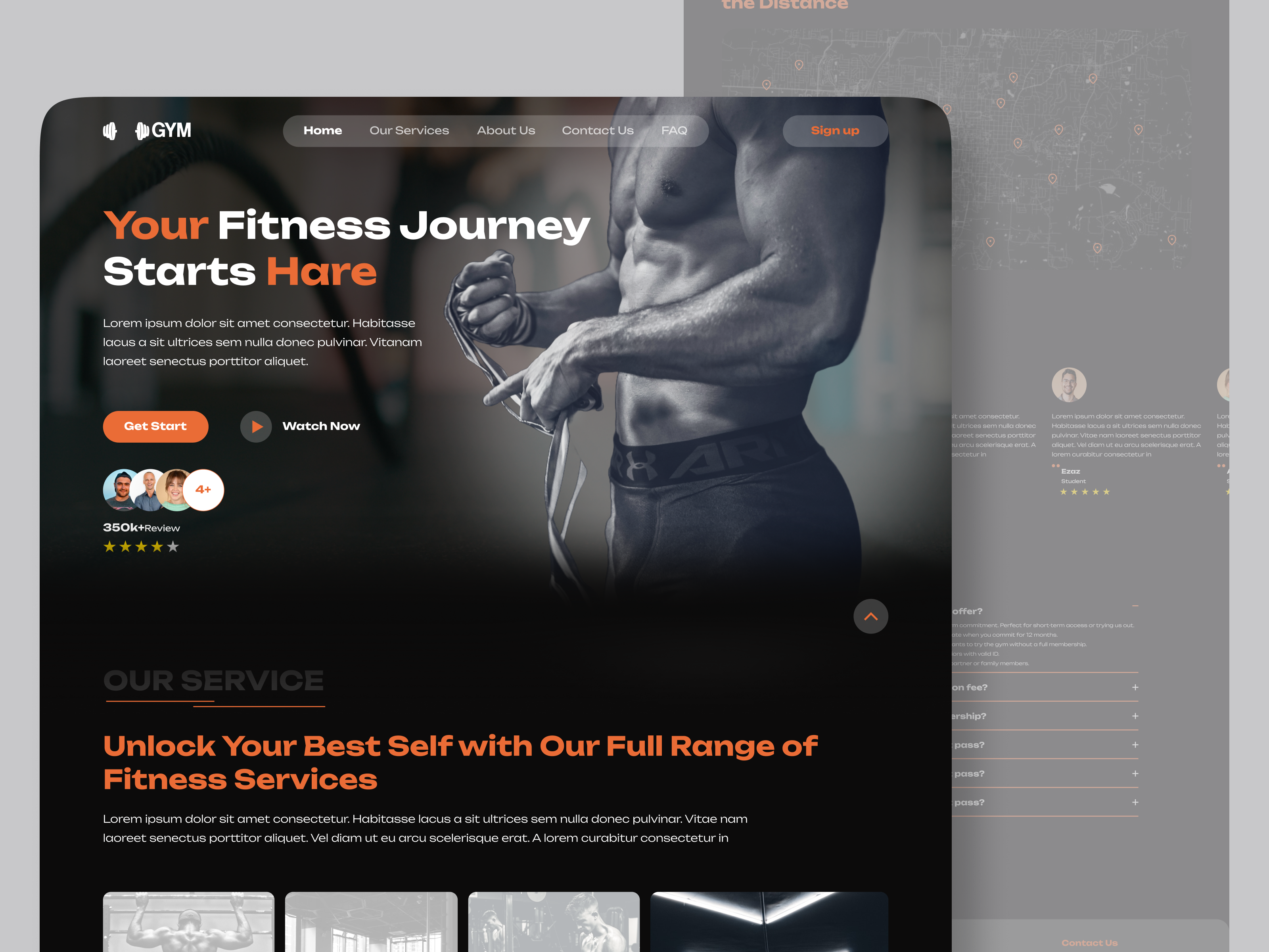 Iron Pulse – Premium Fitness & Gym Landing Page 2025 2025design aburayhan aburayhanux bodybuilding clean ui dark mode figma fitness app gym website health landing page sport typography uiux ux web design web template workout