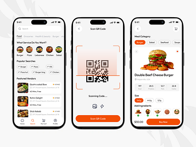 Food Order & Delivery Mobile App app app design delivery app ui food food app food delivery app food order ui foodiepal foodtech design ios mobile mobile app order product design scan ui ui design ui ux ux ux food apps