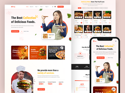 Restaurant Website Design branding clean ui figma food delivery food delivery service food website landing page minimal modern design online ordering responsive design restaurant restaurant app restaurant booking app restaurant design restaurant website ui design uiux web design website