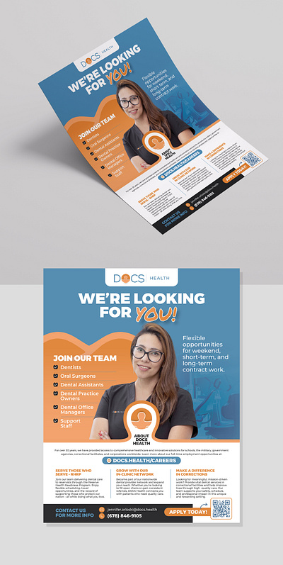 Medical Flyer design, Hiring flyer design dental flyer graphic design hiring hospita medical medical flyer design