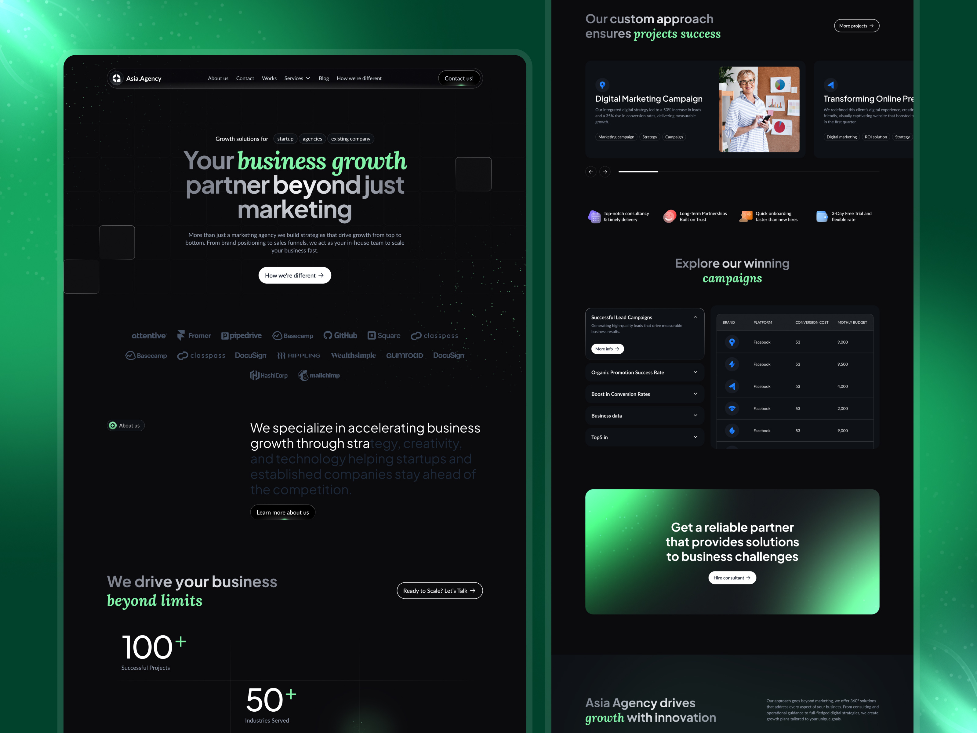 Example of Landing Page Design UI/UX + Responsive