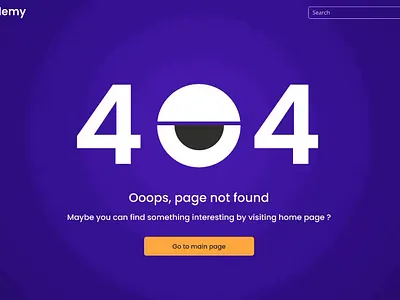 Oops! 404 Error Page 404 error page 404 page animation color design errorpage figma homepage landing page microanimation minimal ui uiux ux design website design