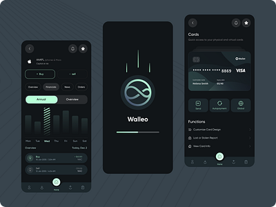 Walleo — Minimal Finance App UI finance finance app financialapp fintech fintechui mobileappdesign uidesign uiinspiration