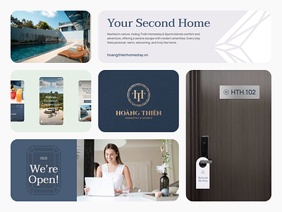 Hoàng Thiên Homestay & Sports Brand Identity brand brandidentity branding design diamond homstay hospitality hotel logo logodesign visualidentity