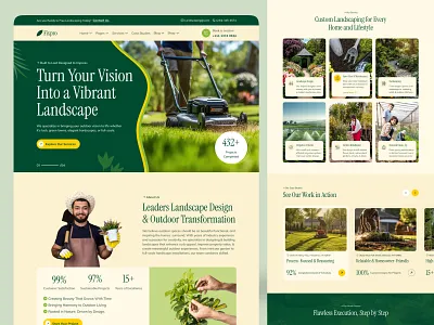 Landscaping and lawncare Web Design gardening homepage irrigation landing landing page landscaping landscaping website lawn lawn care lawncare lawncare website uiux uiuxdesign web web design website