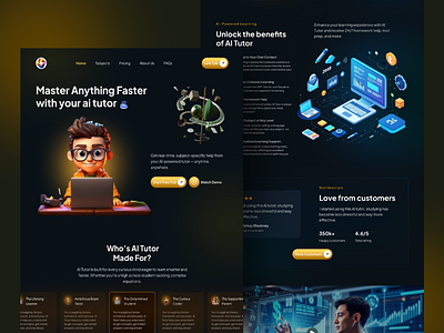 Ai Tutors Landingpage abletonlive ai ai landingpage ai website aiassistant aiux audioapp creativetools daw edmproduction logicpro musicai musicapp musicdashboard musiclearning musicproduction musictech musicux sounddesign uidesign
