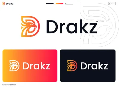 Drakz Letter D Logo Concept brand identity d letter d plus eagle logo drakz eagle d logo eagle logo letter d letter d logo letter d logo concept letter eagle logo logo design logo ideas logotype modern logo