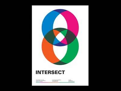 Intersect ads poster brand poster business poster geometrical design graphic design international typographic style marketing poster minimalist poster poster inspiration swiss design typographic poster typography