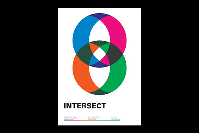 Intersect ads poster brand poster business poster geometrical design graphic design international typographic style marketing poster minimalist poster poster inspiration swiss design typographic poster typography