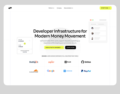 Money Movement Hero banking design illustration logo modern money movement typography ui ux website