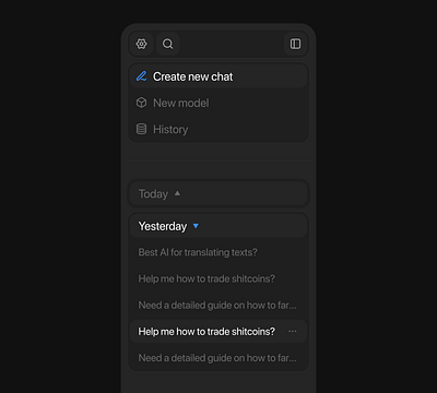 [UX/UI] AI Sidebar Navigation Menu graphic design sidebar sidebar design ui ui components ui design ux uxui webdesign