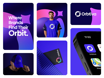 Orbtiva Visual Identity brand design brand identity branding consultancy firm logo marketing o logo orbit orbital startup