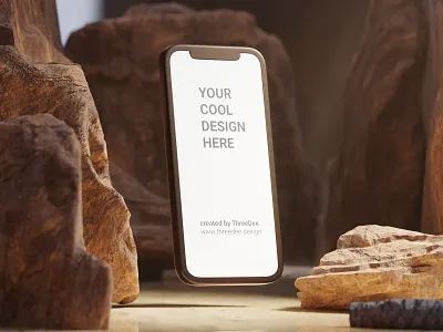 3D Samsung phone 3d android blender designer free freebie illustration illustrations ios iphone mockup nature resources rock samsung ui