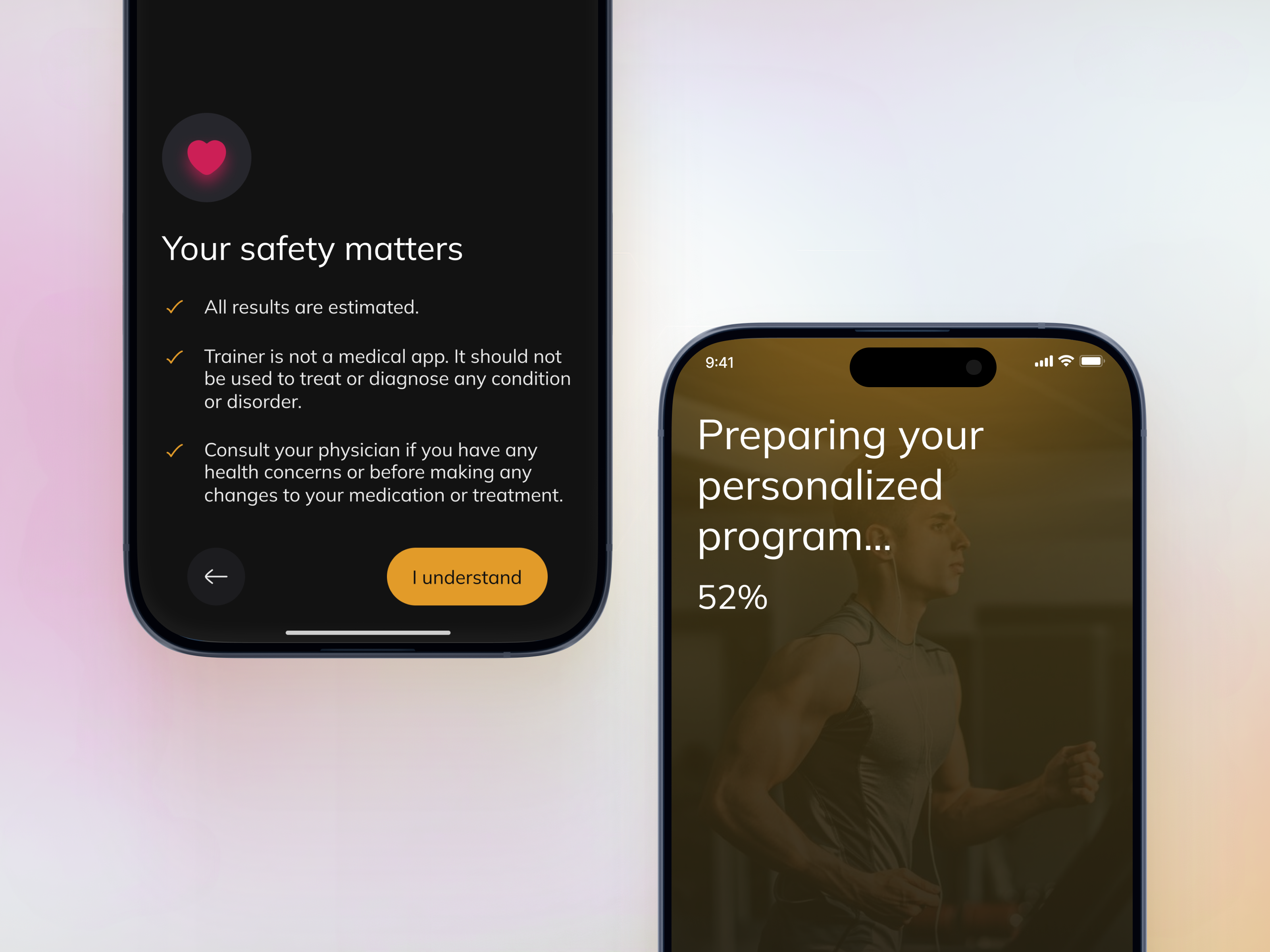 Fitness App Safety - Instructions - Humaized 3d alert animation branding design fitness app graphic design healthy illustration instructions logo minimal physical safety typography ui ui design vector
