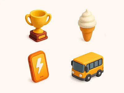 3D icons 3d app concept dribbble illustration ios ui ux