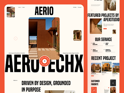Architecture Agency Landing Page architechture architect architectural architectural rendering architectural visualization bold construction design house interior architecture interior designer landing page minimal portfolio real estate resident residental ui web design website