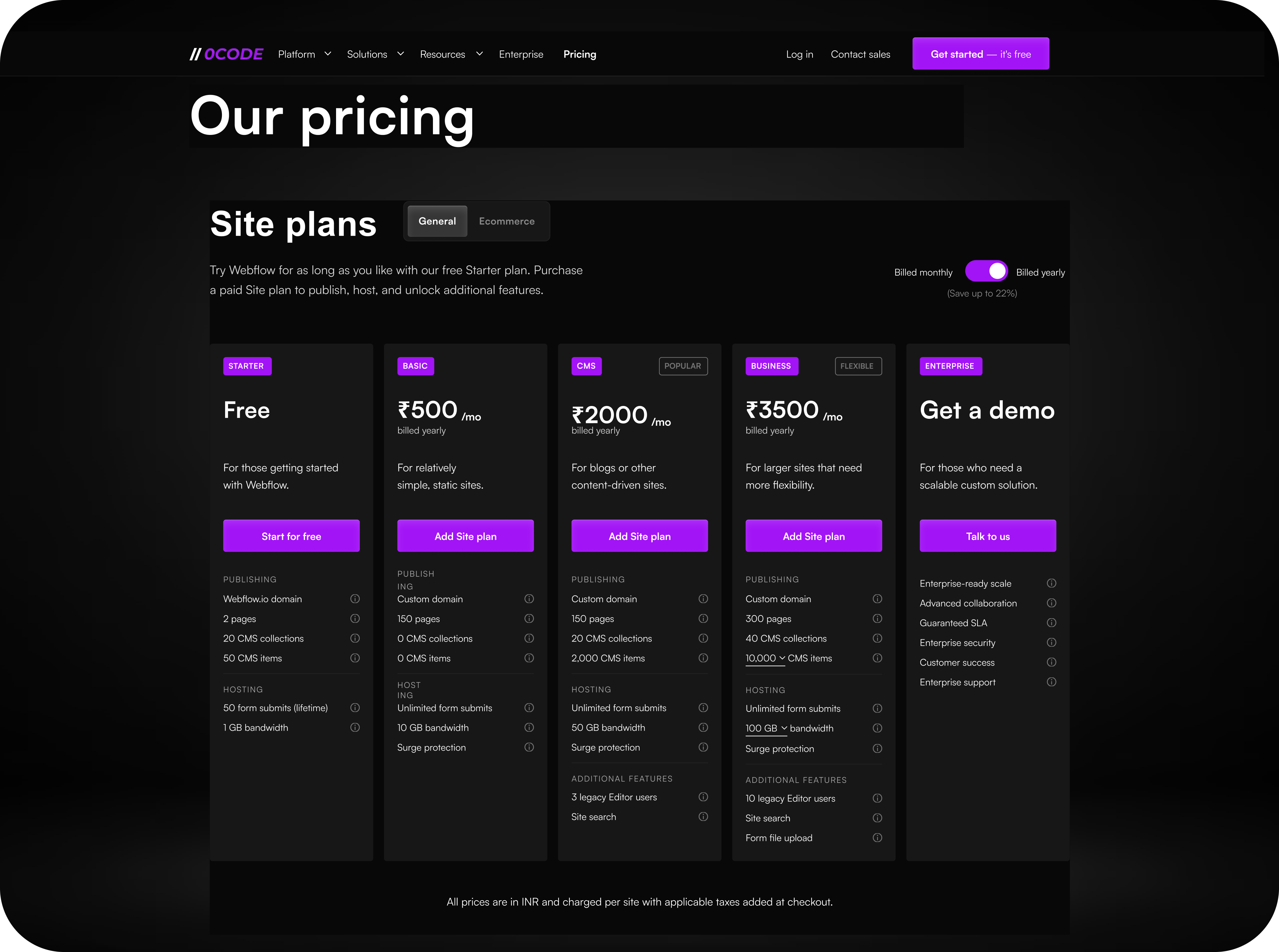 UI Daily Challenge #30 – Pricing Page
