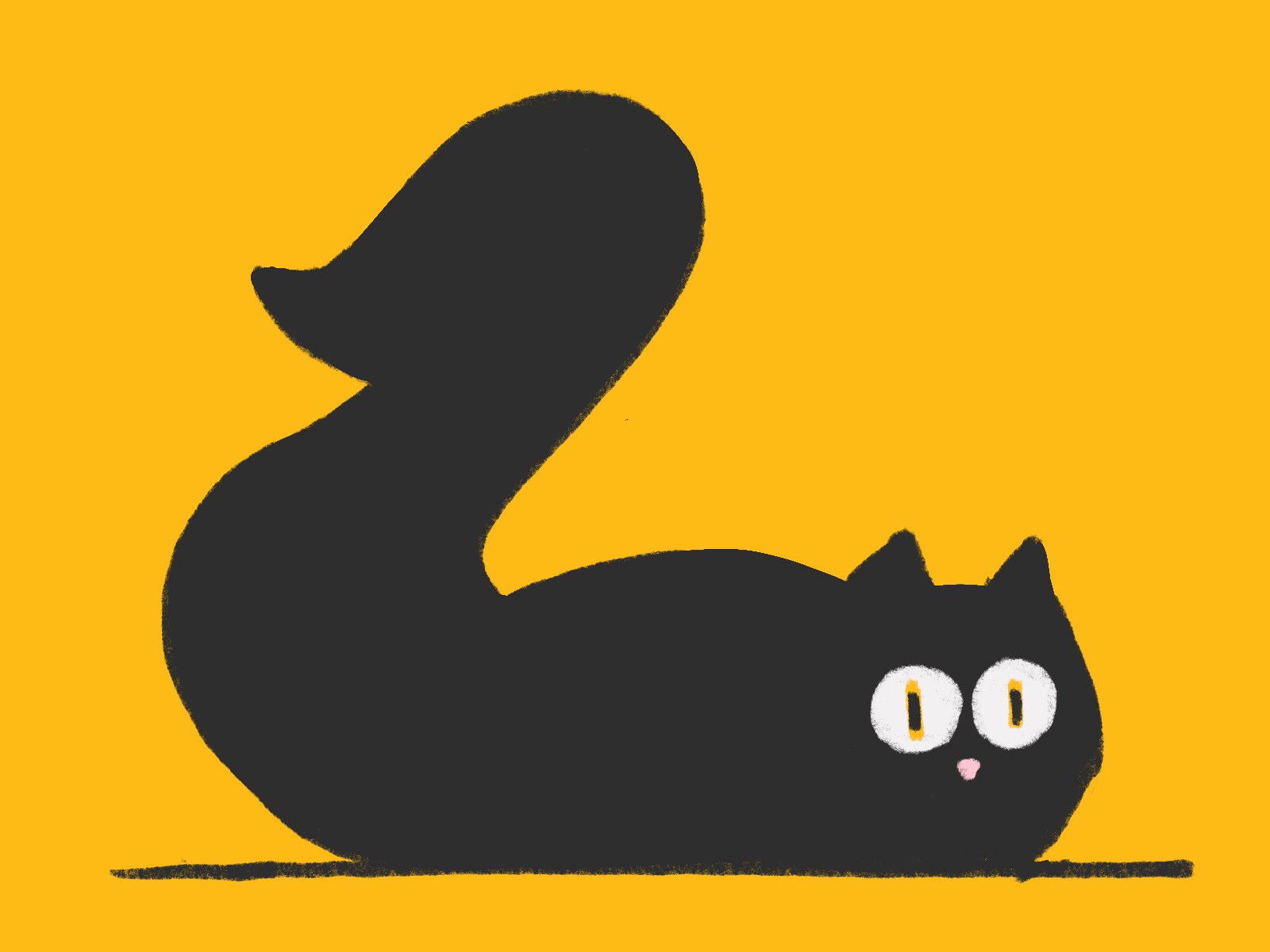 Ready to pounce animated gif animation cat cute gastaloop hand drawn neko procreate