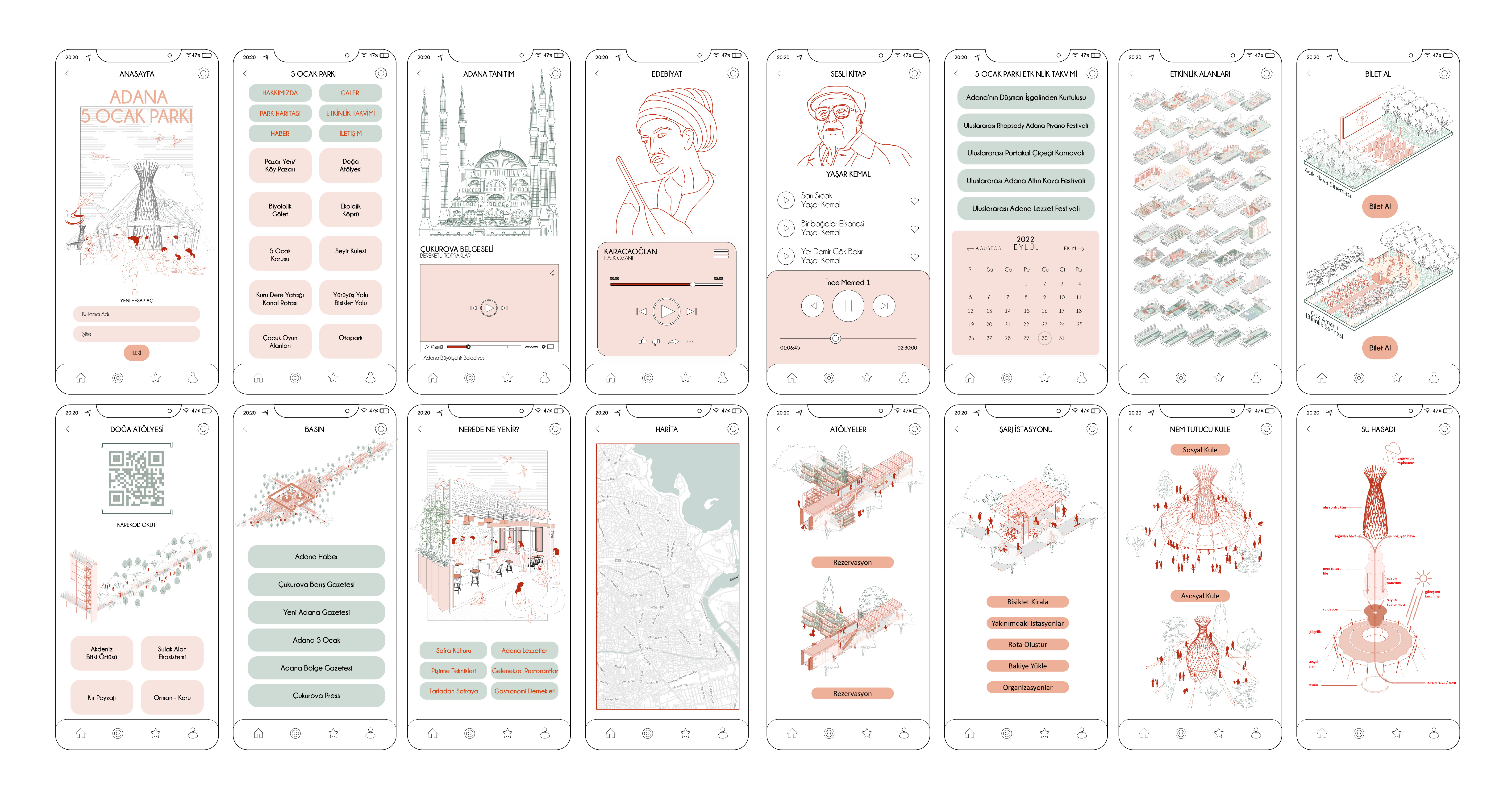 UI - UX Wireframes - Adana - 2022 art artist designer developer device digital drawing graphic design graphic designer illustration marketing marketing artist product product design prototype ui uiux user experience user interface ux wireframes