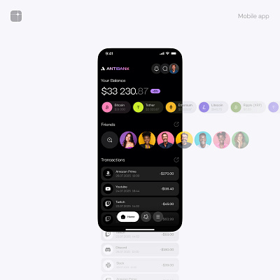 Online Banking App app balance banking branding clean design ios mobile payment transactions ui user interface ux