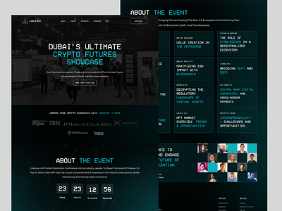 LineExpo - Crypto Event branding crypto darkmode design illustration landing page mobile app mobile app design mobile design mobile ui moblieapp ui web website