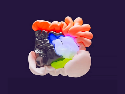 3D Design - Luminous Connections 33d balloons 3d 3d design 3d model 3d modeling 3d rendering balloons colorful colorful design colorful harmony creative digital art harmony modern art organic organic shapes science surreal