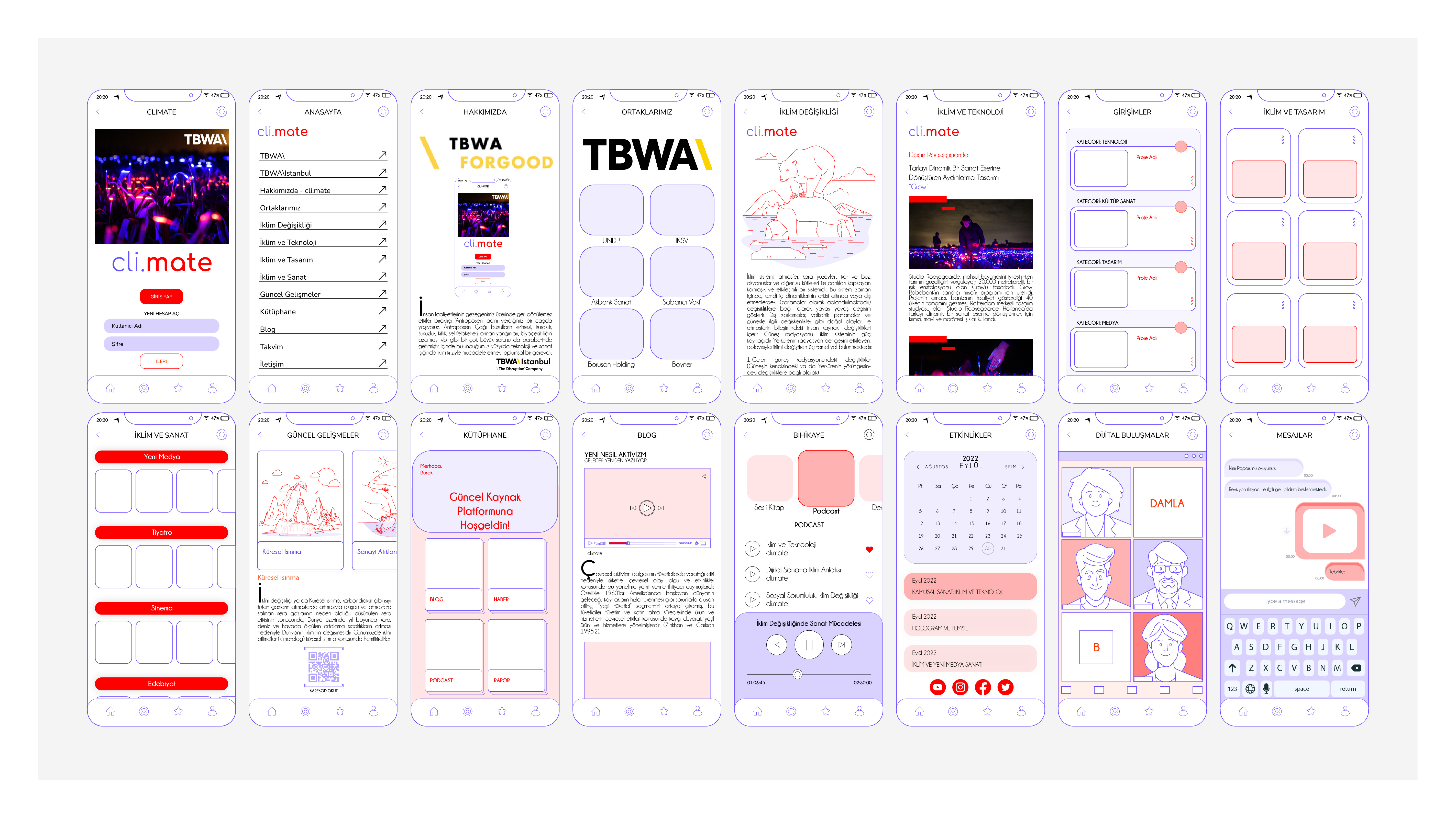 UI - UX Wireframes - cli.mate - 2022 art artist design device graphic design marketing marketing artist marketing design mobile app product product design prototype sketch ui uiux user experience user interface ux visual design wireframe