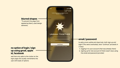 a Muslim events app login page figma login page uiux visual design